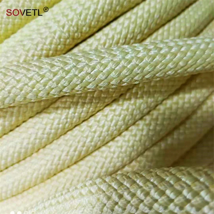 Custom Aramid Rope Fire Retardant Fireproof Flame Retardant cord Safety Thick Cord Braided Aramid Rope for industry safe