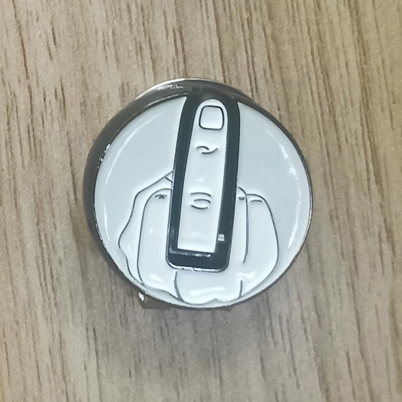 Middle Finger Golf Ball Marker Magnetic Hat Clip Retractable Middle Finger Lift Ball Marker Golf Accessories