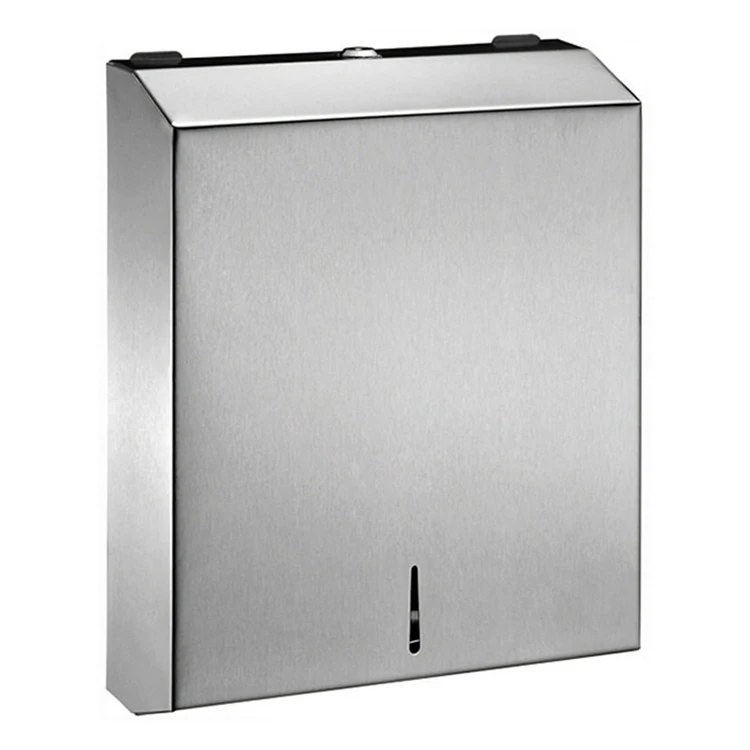 Commercial Wall mount stainless steel anti-corrosion lockable hygiene large paper towel dispenser box