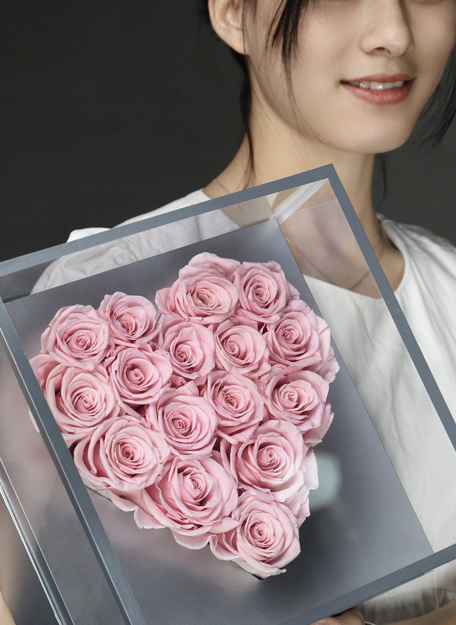 EVERY LOVE Hat Box Rose Bouquet Designer Inspired Box with Real Roses last a year Flower Arrangement for Valentines day gift