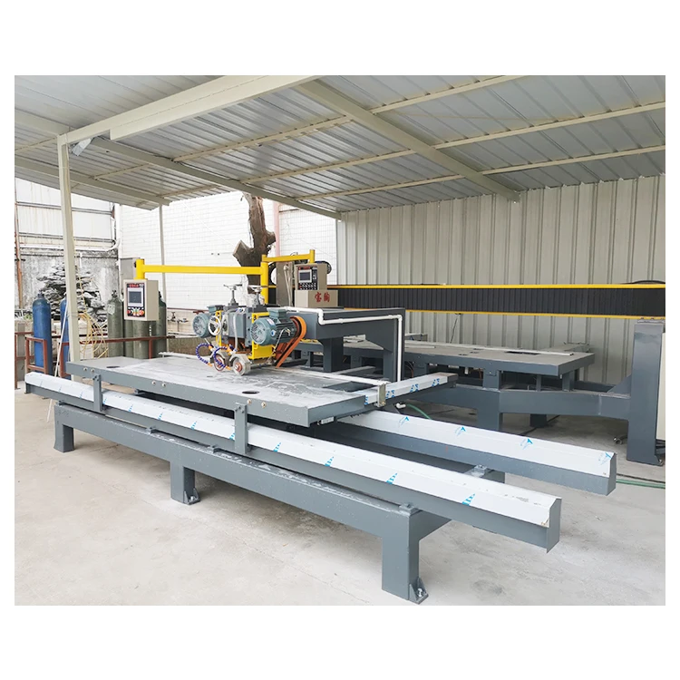 BT-1200 CNC Machine Quartz Stone Cutting Machine double blade  hand push Machine with Marble porcelain slab