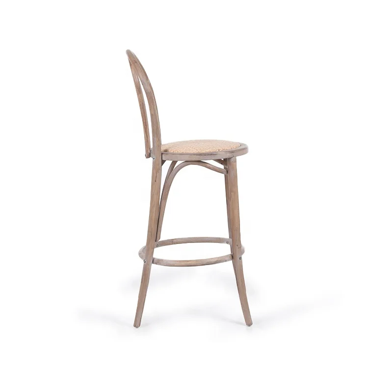 Anji Kaseihomeland Furniture Chinese Toon Vintage Rattan High Counter Bar Stool Set