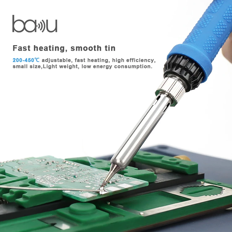 Electric Solder Iron 60W Adjustable Temperature Ba-464 Replaceable Soldering Tip Welding Irons For Repairing Rework