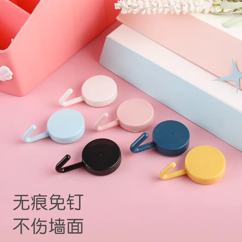 Adhesive Hooks for Hanging Heavy Duty Wall Self Sticky Waterproof Colorful Hook for Keys Workshop Door