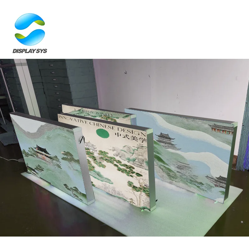 Outdoor waterproof exhibition showcases large size custom poster light box fabric Seg LED billboards