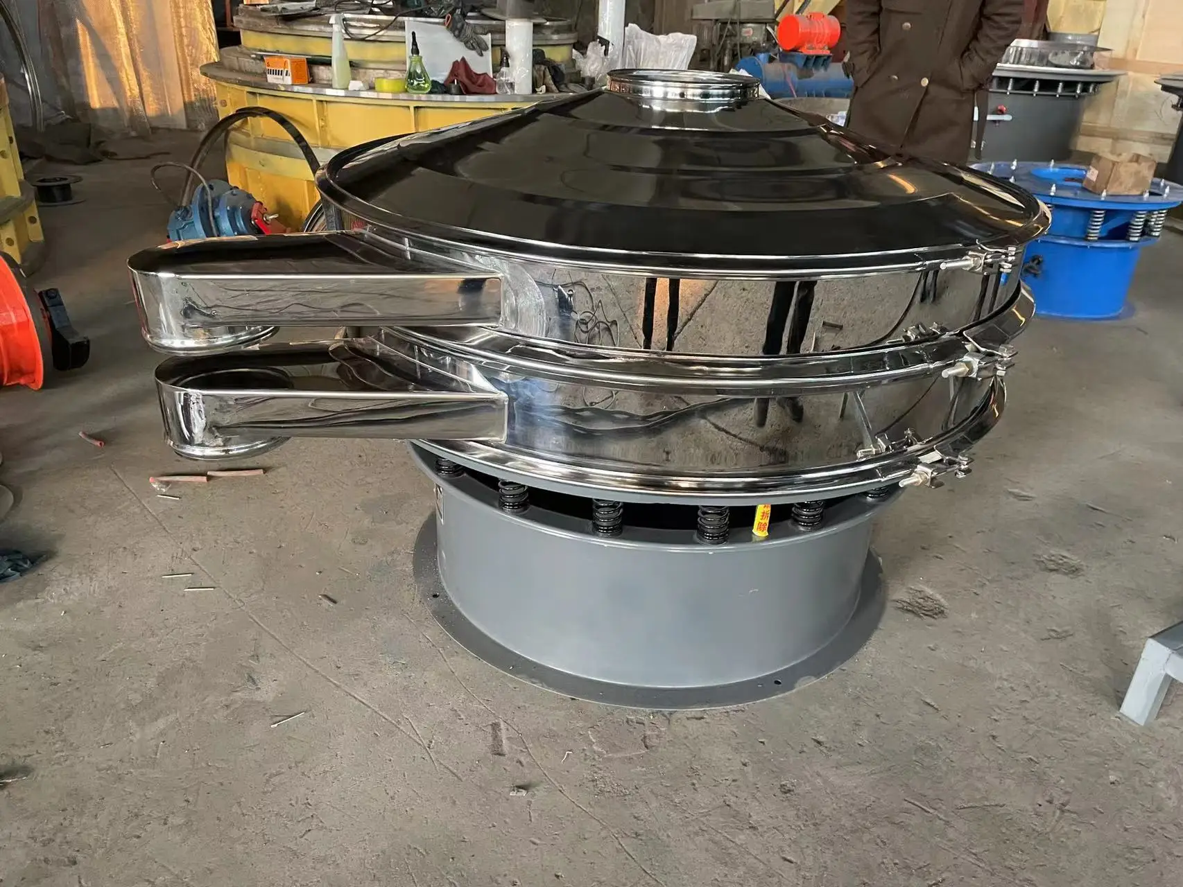 Palette sugar 600-1800mm size rotary vibrating screen for powder granule sieving