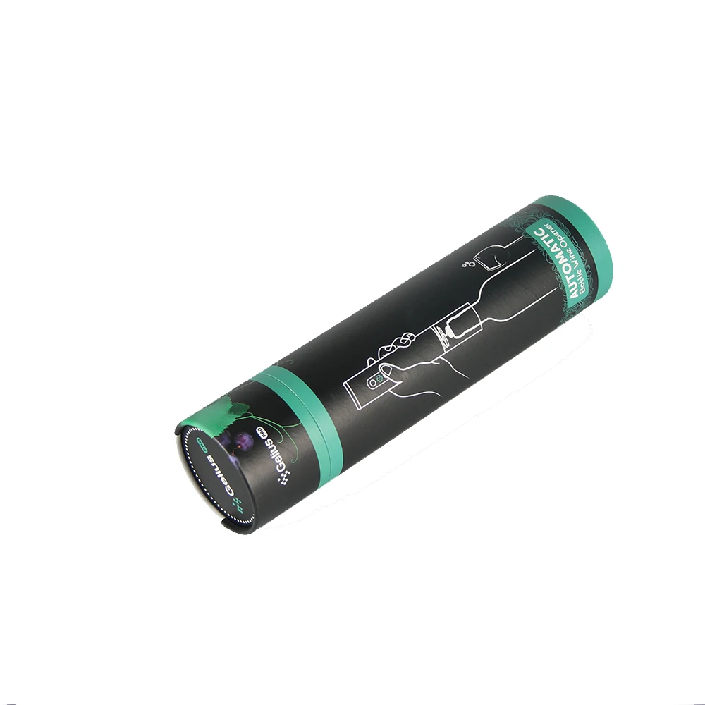 Eco Friendly Biodegradable Black Cardboard Cosmetic Container Paper Tube with Lid