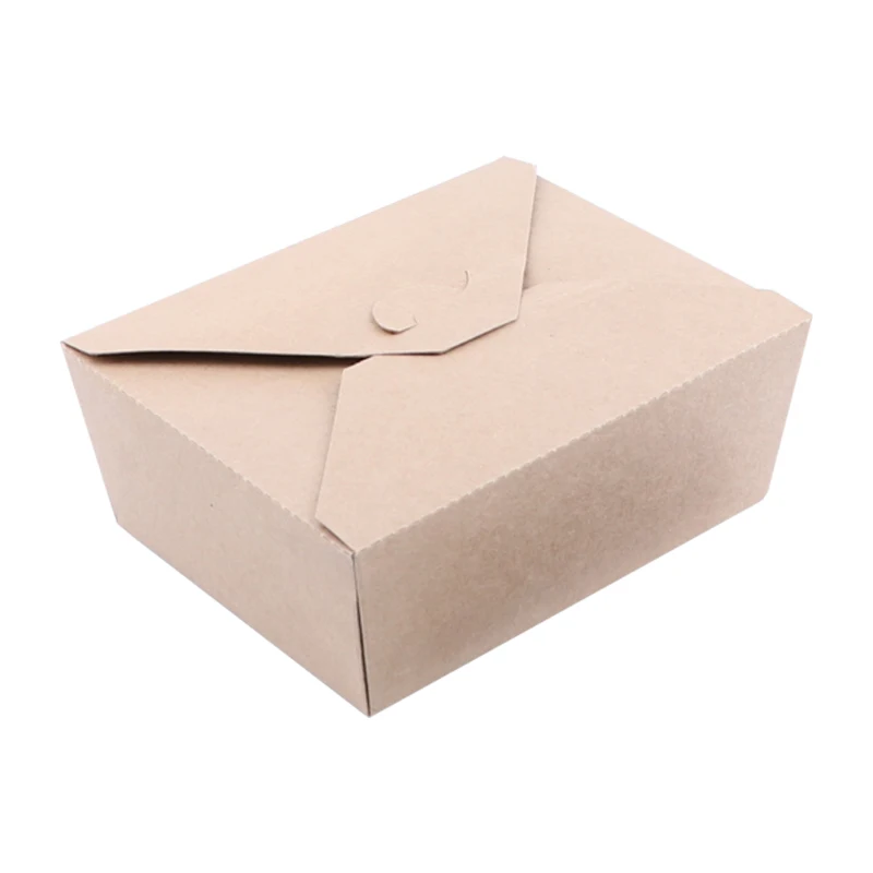 
Kraft Paper Packing Takeaway Disposable Rectangular Salad Sushi Bento Take Away Container Paper Food Box 