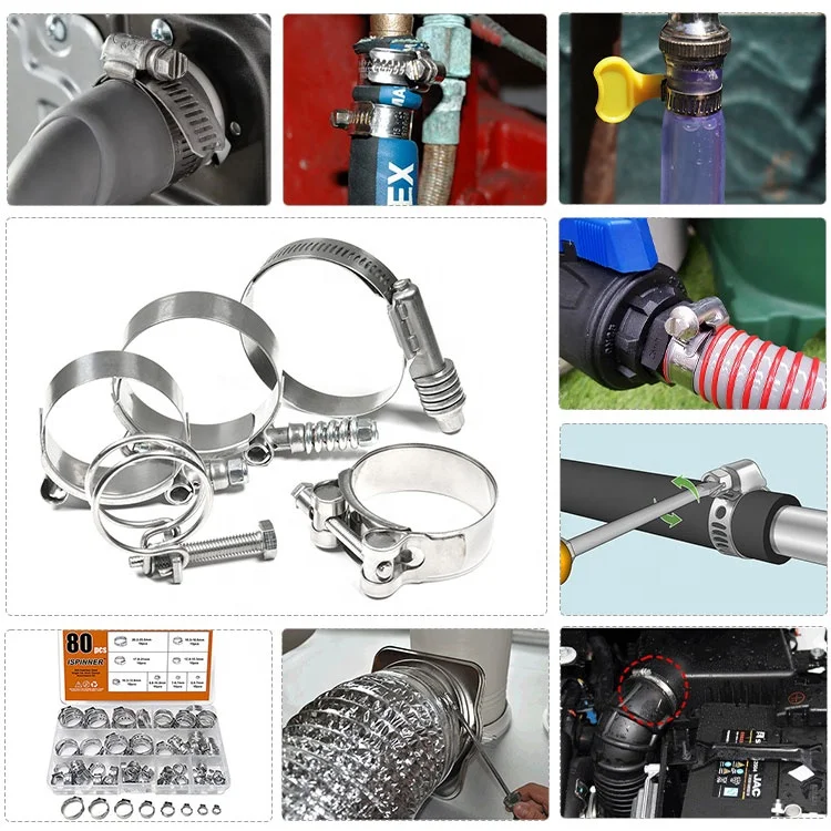 Heavy Duty Quick Release Stainless Steel SS304 Pipe American Type Hose Clamp