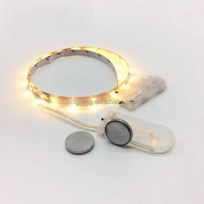 3.7v 3v 4.5v  3mm 5mm 8mm 2835 5050 Timer Switch Battery Powered Led Strip Backlight Lamp Light For Shoes