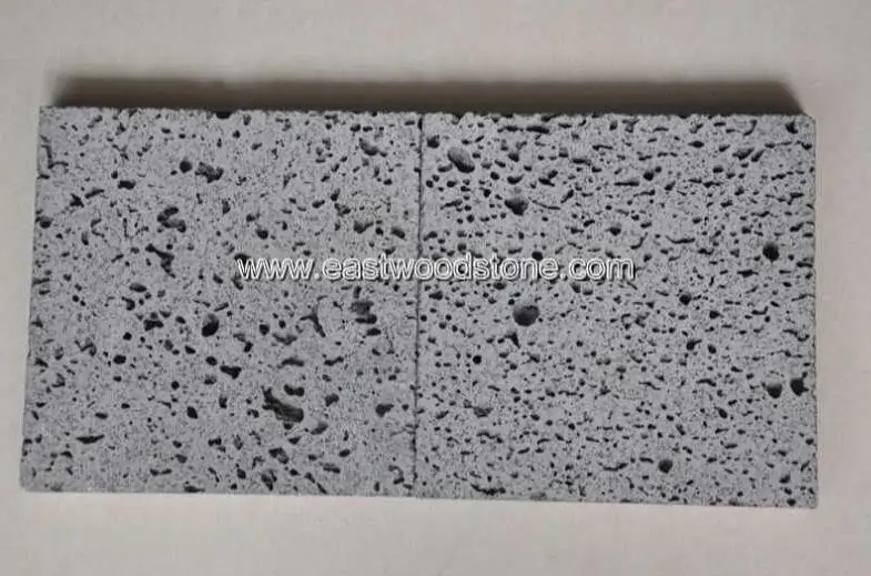 honed black basalt plates