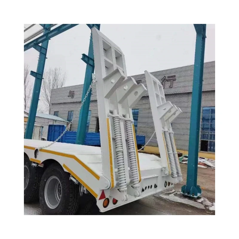 TRAILER 3 Axles Chassis Loader Lowboy Gooseneck Semi Trailers Tilt Slide Standard Low Bed Truck Trailers Made in China