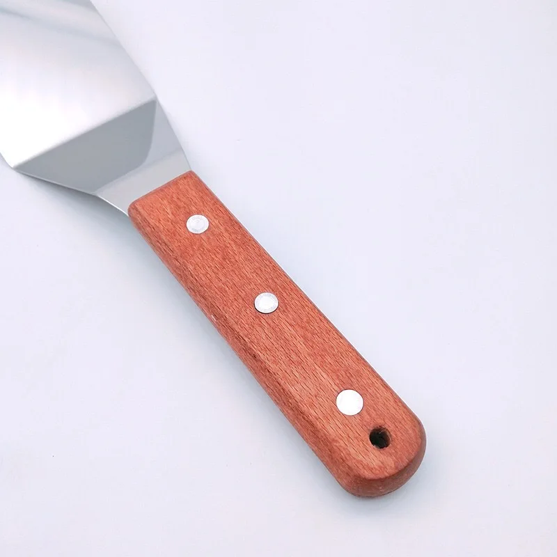 Griddle Spatula Turners Shovel Meat Flipper Grill Spatula Tools with wooden handle for BBQ Grill and Flat Top Griddle