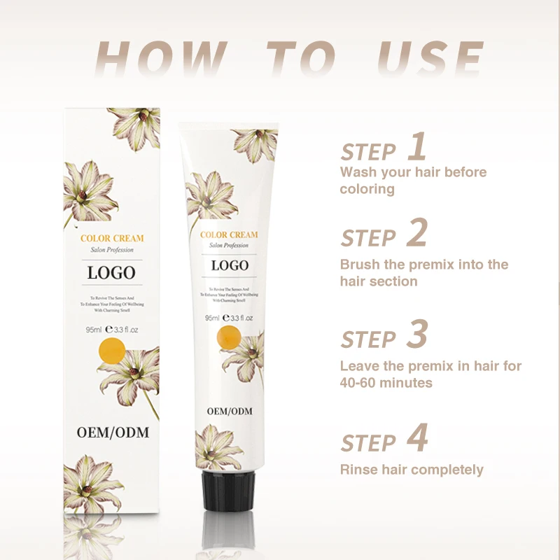 Diwei Hair Color dye Professional Hair Color Cream Hair Dye Packaging Pcs Form Label Origin BLOND Type