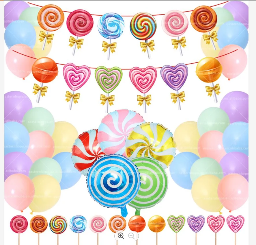 Easternhope Amazon, Лидер продаж, товары для вечеринок в виде леденцов, украшения для вечеринки в честь Дня Рождения lollypop, баннер на день рождения