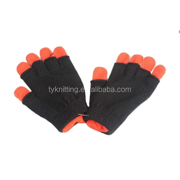 Watermelon red delicate knitted warm and windproof mittens are available in a variety of colors