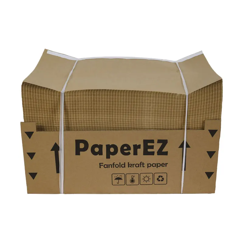 Eco-friendly Biodegradable Kraft Cushion Wrap Pulp Craft Paper Packaging for Industrial Use Uncoated
