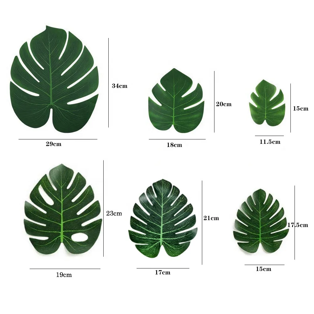 
Hawin different kinds of fake leaves artificial flowers for Jungle Theme Party 