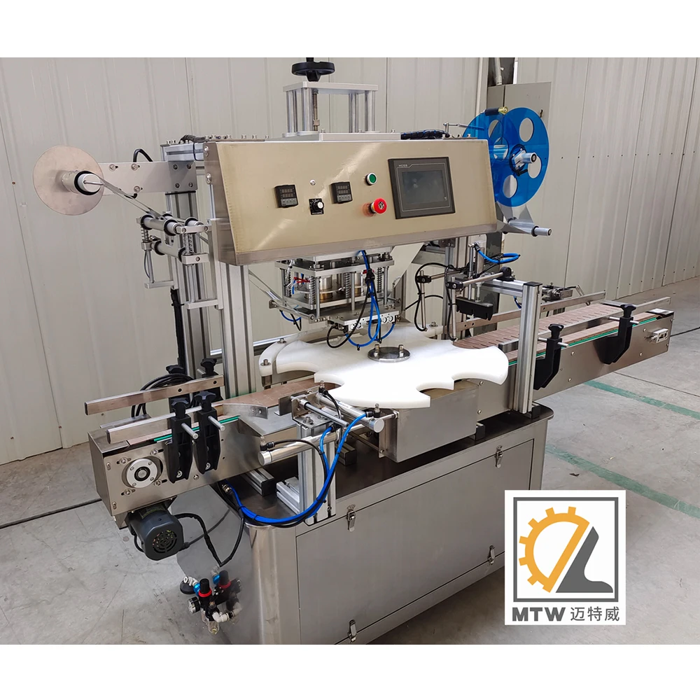 MTW double heads fully automatic meal tray can aluminum foil lids Plastic PET Jar/Bucket sealing machine