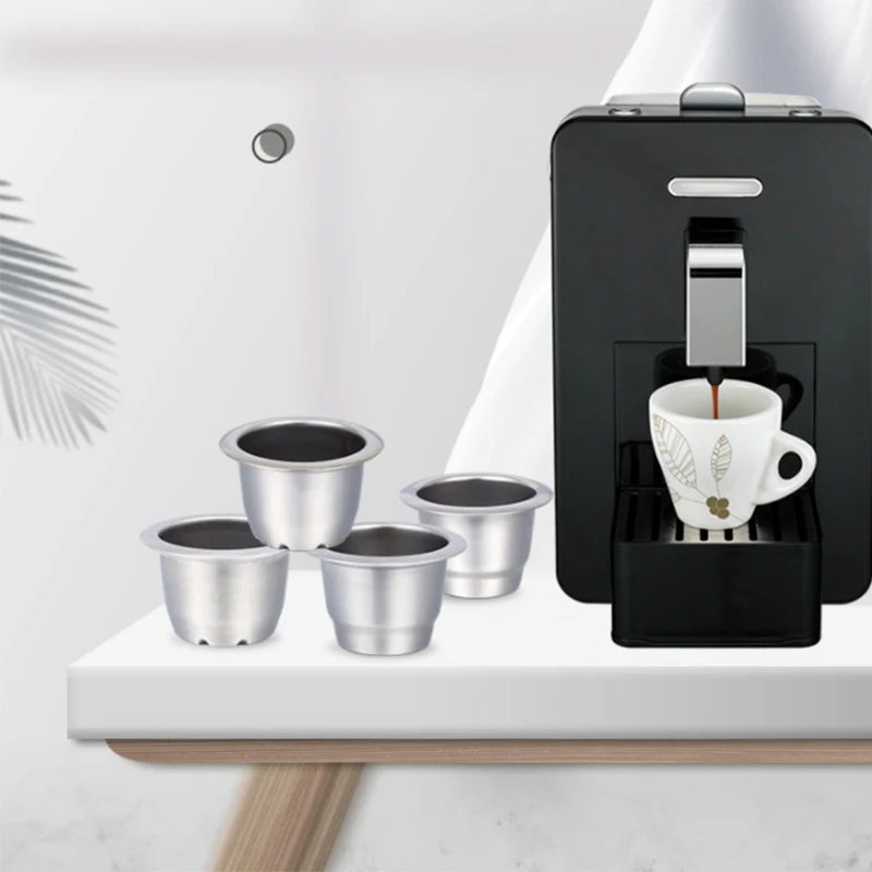 portable stainless steel coffee capsule aluminum foil reusable capsules for coffee