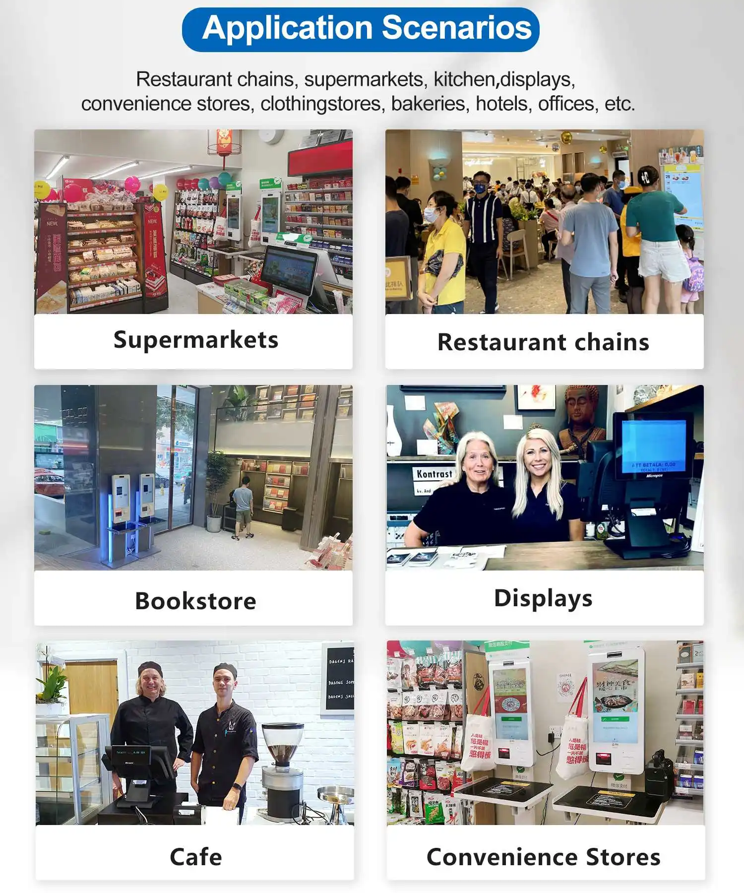 Hot Selling 32 Inch Self Service Order Payment Touch Screen Kiosk Self Ordering Payment Kiosk for Chain Store Restaurant