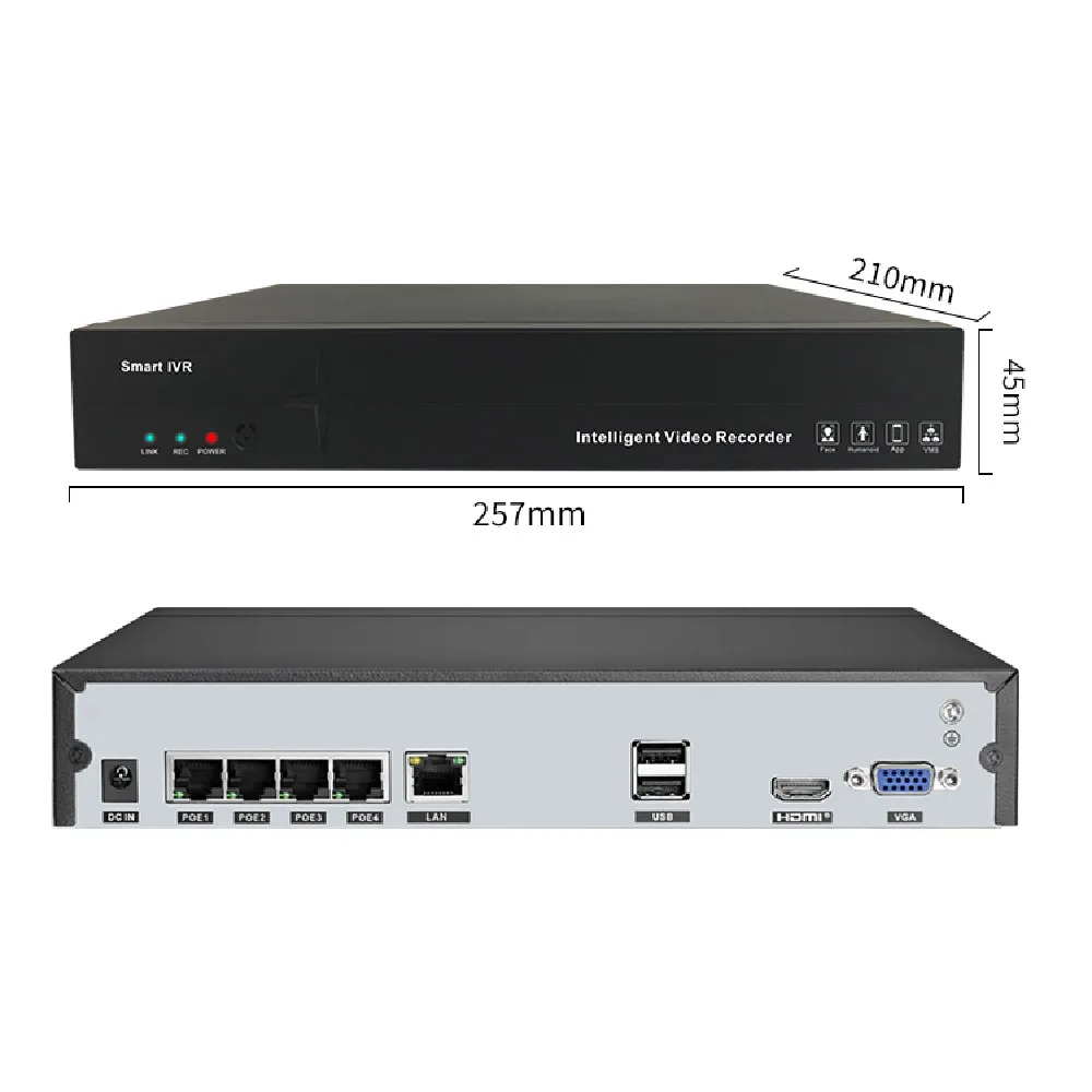 JXJ POE NVR Kit Security System HD  H.265 IR Outdoor Audio Record IP P2P Video Surveillance Set Ai Motion Sensor Cctv Camera Buy