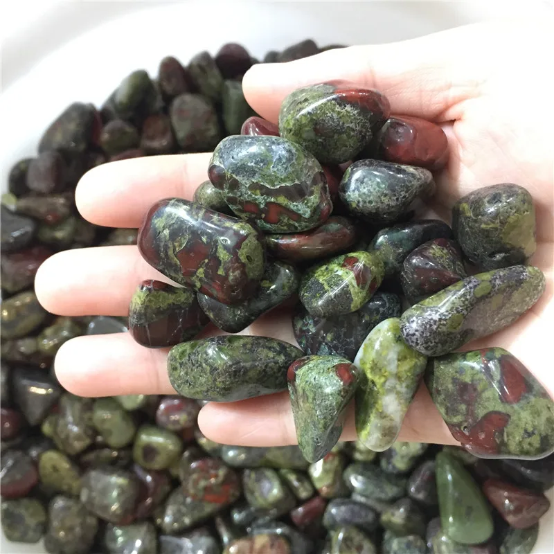 Dragon Blood Stone Quartz Crystal Gravel Tumbled Gemstone for Home Decor