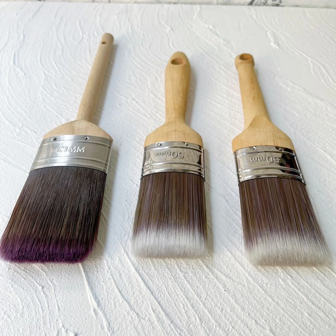 nice looking OEM customized package oval round ferrules long handle decorating paint brushes