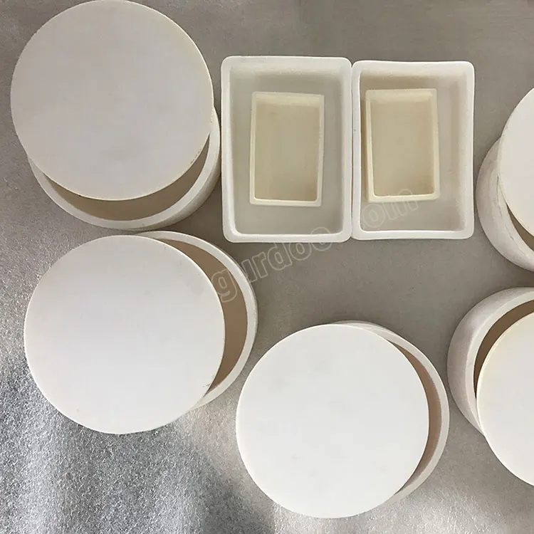 high alumina ceramic sagger square ceramic crucible for melting glass