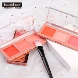 Romantic Beauty 3 Color Face Makeup Brand Blush Kit Custom Long Lasting Private Label Blusher
