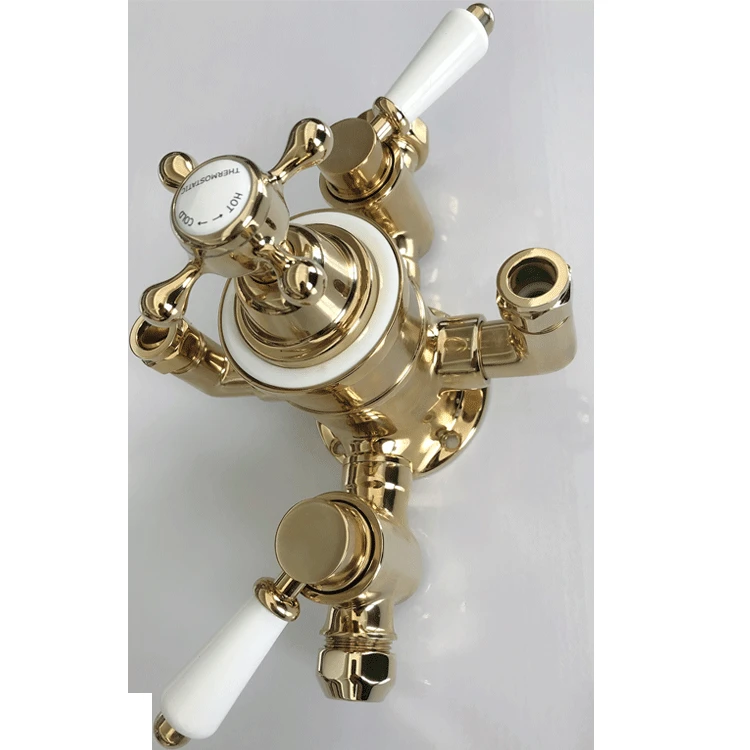 Factory  price 5 years warranty all material is brass UK style wall Vernet valve Wras thermostatic brass concealed shower mixer