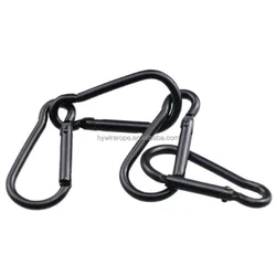 No. 5 S-shape electrophoretic black matte aluminum alloy mountaineering buckle bag buckle connection pendant