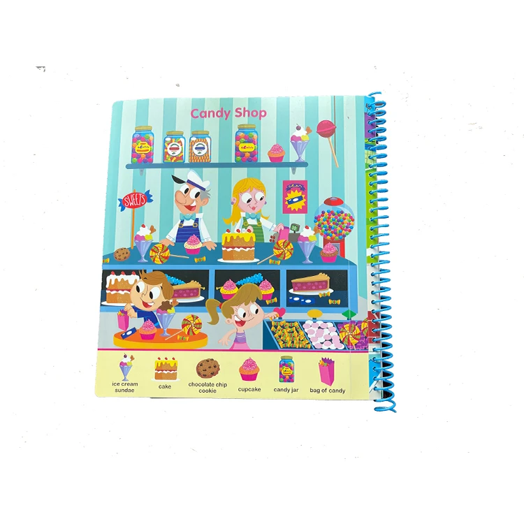 Factory  cheap price Customized Printing Cartoon animal book Early Education Graffiti Water Color Painting Book