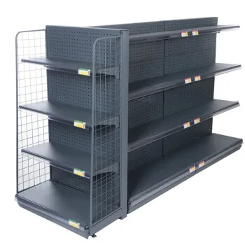 Economical Double Side Display Stand Steel Supermarket Shelves