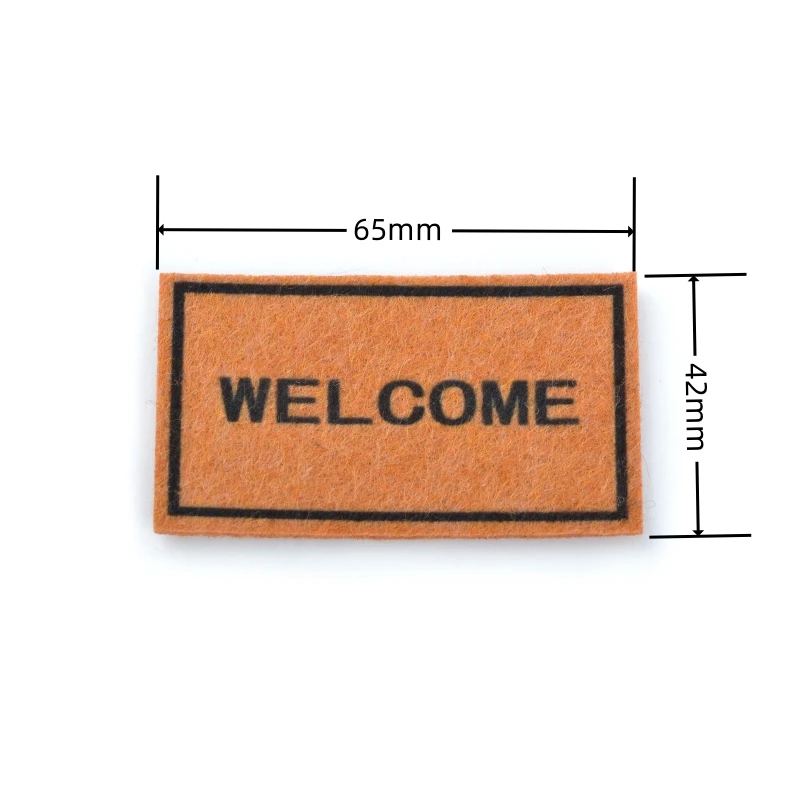 Dollhouse Miniature Carpet Door Mat Welcome Doll House Decoration Accessories OB11 1:12 Scale Blanket