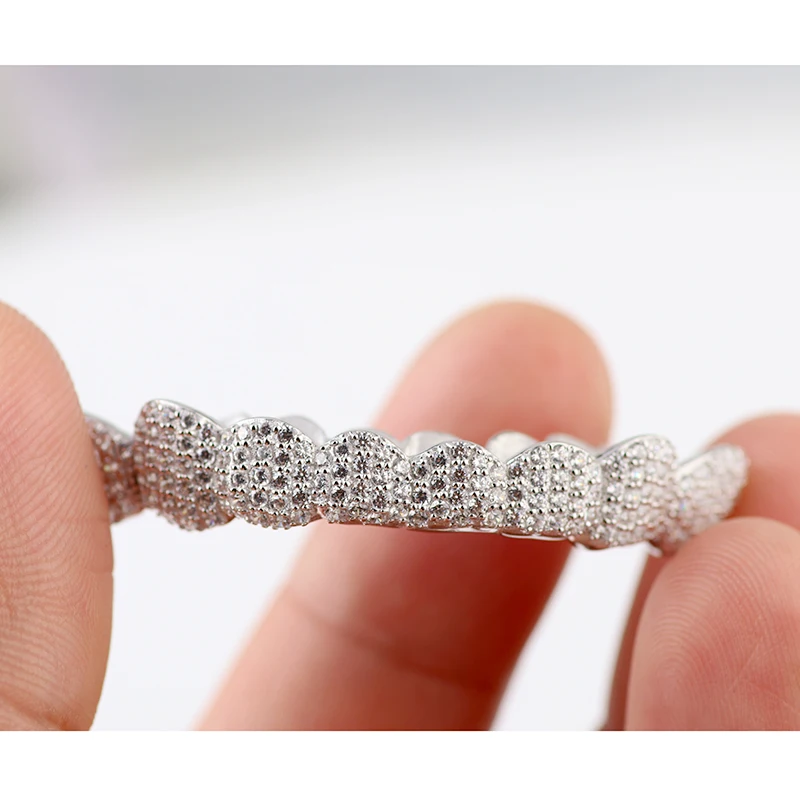 Пользовательские DEF VVS хип-хоп moissanite Grillz в серебре 10K 14K 18K золото для мужчин и женщин бриллиант