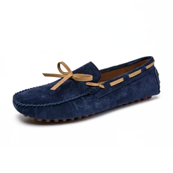 Дышащие дизайнерские замшевые лоферы с бантом, оптовая продажа, мужские туфли, повседневная обувь