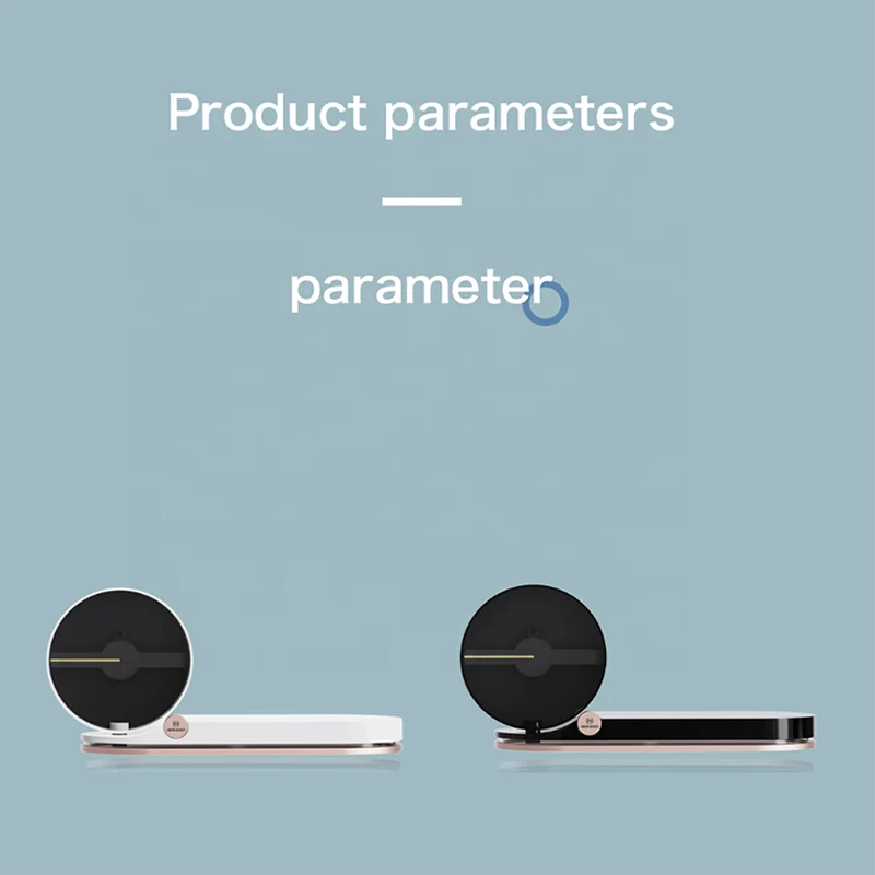 Factory New Design 3D Holographic Fan Displayer Naked Eyes Projector Night Lamp With Wireless Charging LED Night Light