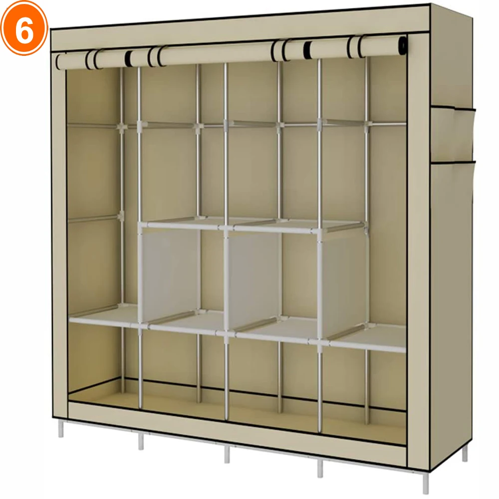 Fabric wardrobe cabinet furniture bedroom clothes storage closet