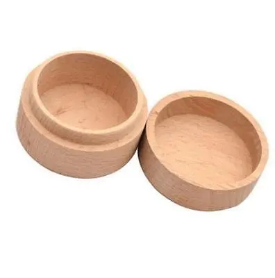 Simple Small Wood Gift Boxes Custom Decorative Case Handmade Round Wooden Jewelry Ring Storage Box