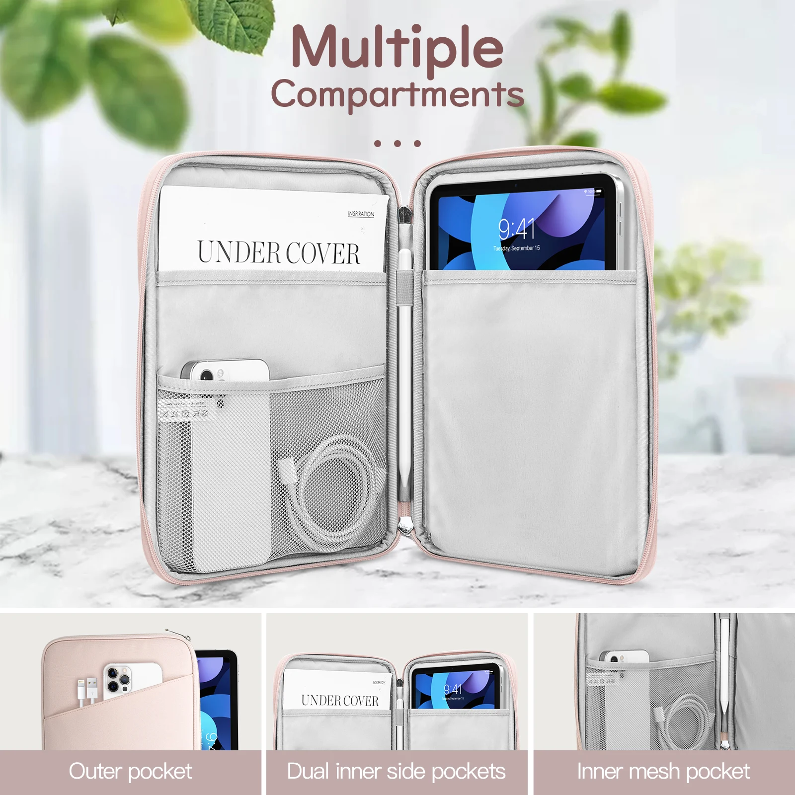 9-11 Inch Laptop Bag Tablet Shoulder Case For iPad Pro 11 2021 iPad Air 5 4 Mini 6 tablet Samsung Handbag Briefcase