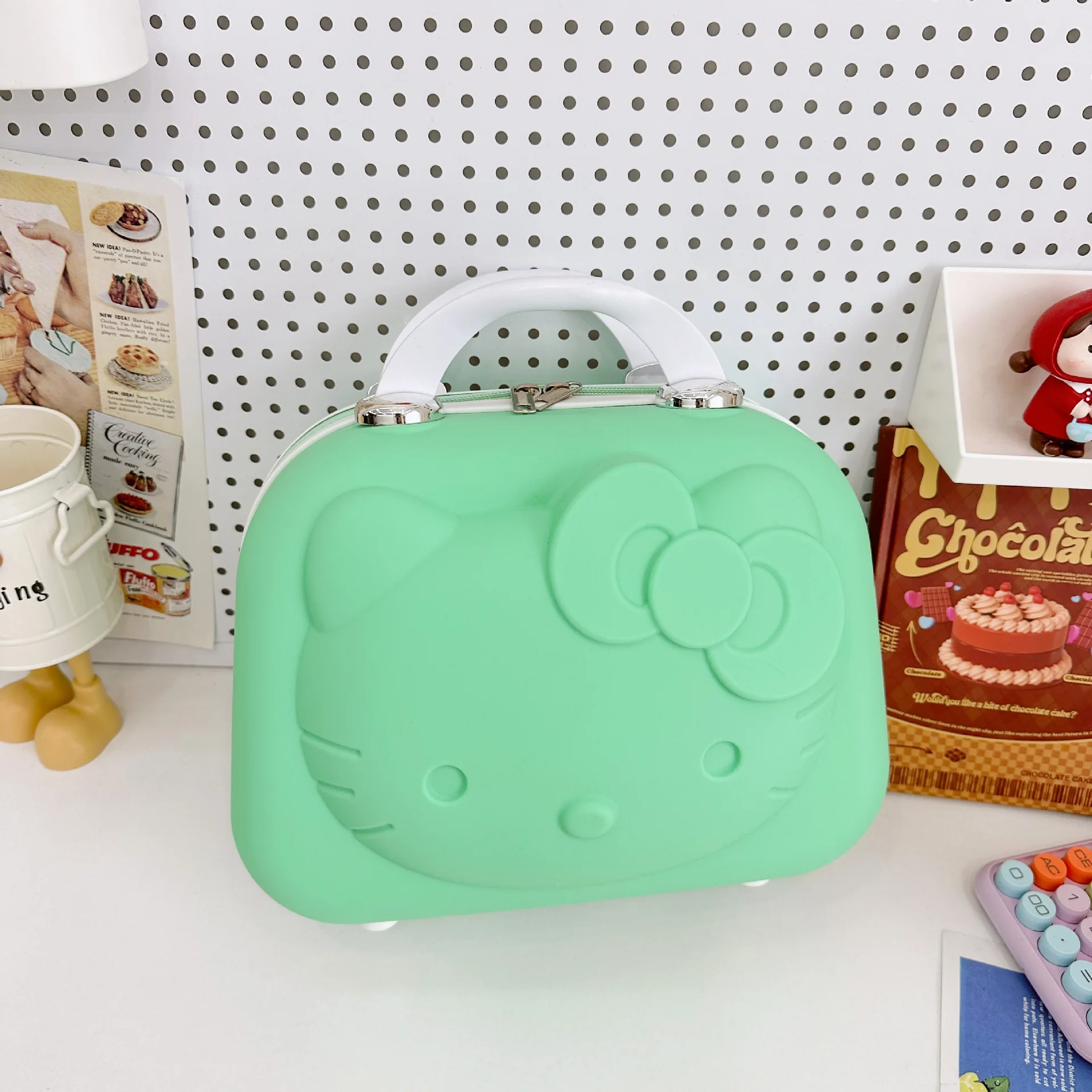 Hot Sale 14inch Small Luggage Abs Children Trolley Luggage Case Cartoon Makeup Case Gift for Girl Cosmetic Travel Suitcase