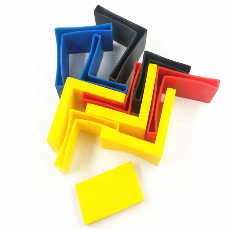 Triangle iron set foot mat L-shaped angle steel cover shelf non-slip stepping foot rubber bracket protective rubber cover