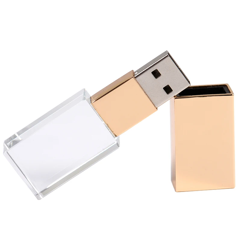 Рекламная корпоративная Подарочная стеклянная Usb-флешка Usb 2,0 4 ГБ 8 ГБ 16 ГБ 32 ГБ 64 ГБ, Хрустальный Usb-флеш-накопитель