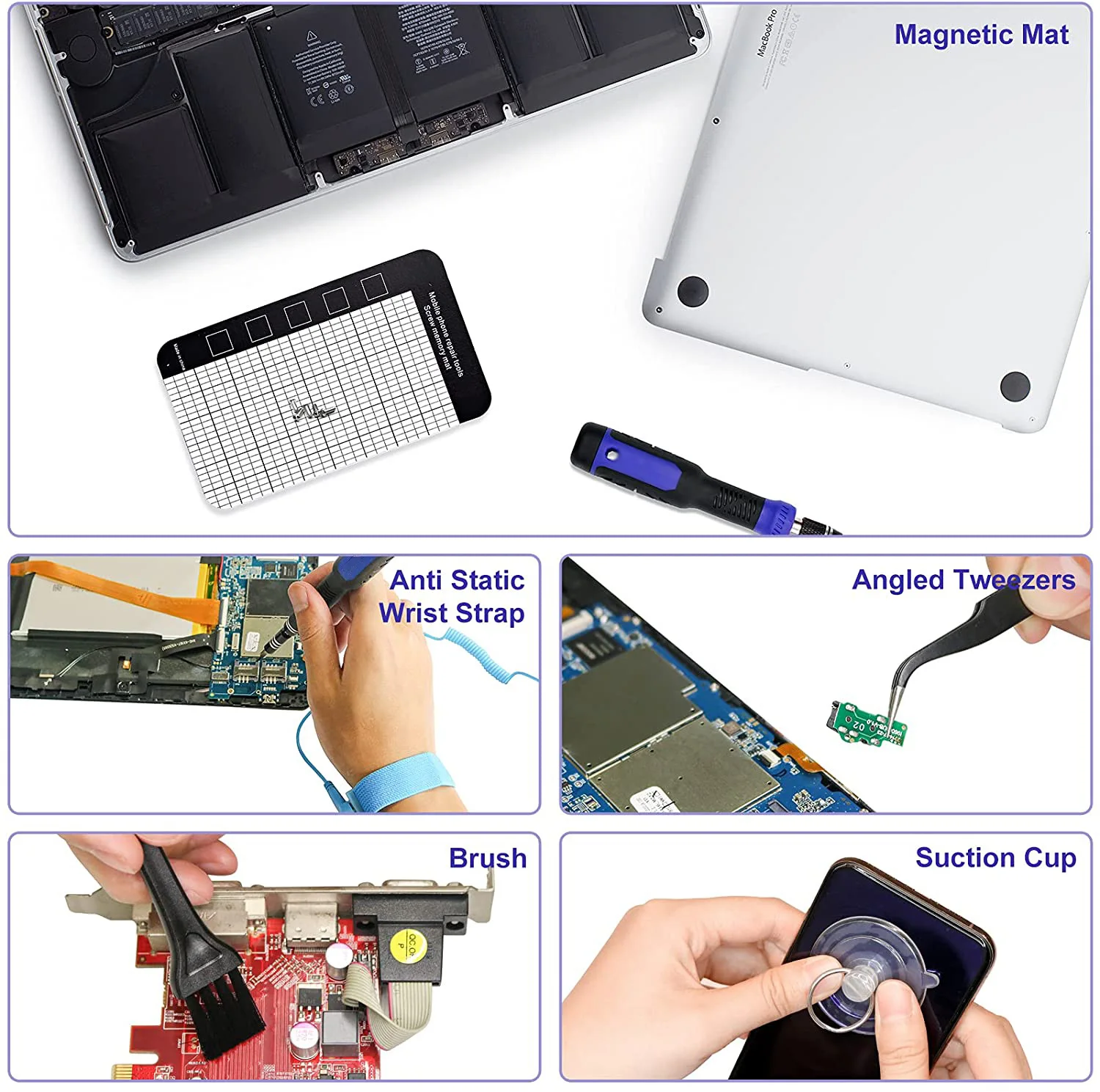 Mini 190 in 1 Magnetic Precision Screwdriver Set 101 Driver Bits Torx Mobile Phone Repair Tools Kit Watch Electronic Tools Kit