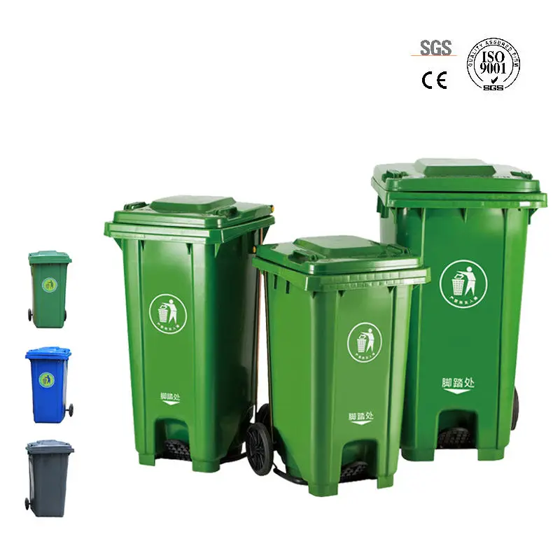 Manufacturer 120l 240 liters 360l 660l 1100l outdoor plastic dustbin/plastic wheelie bin/waste garbage bins for sale prices
