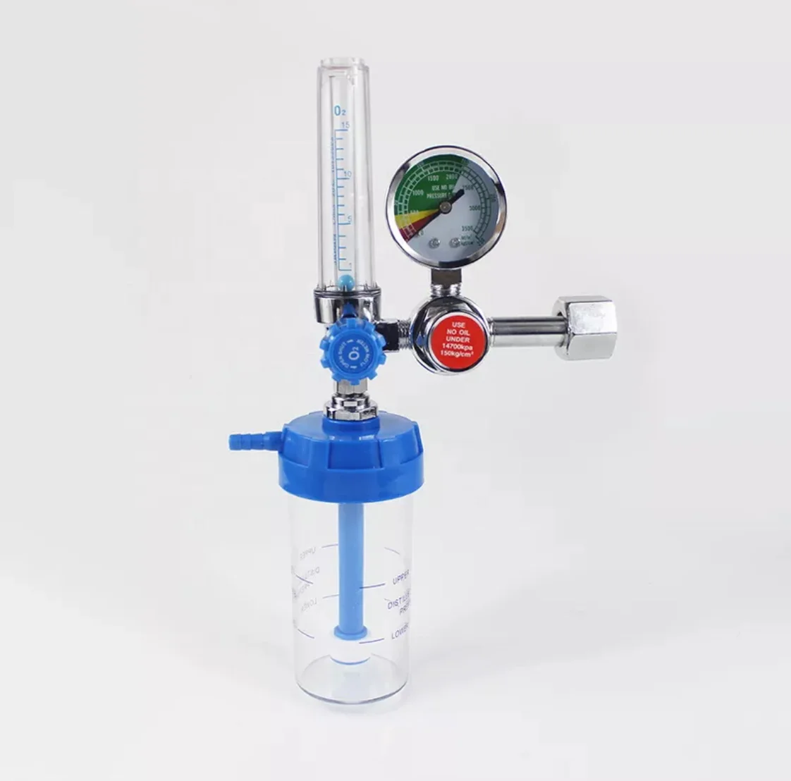 CE certificate medical oxygen cylinder pressure regulator hospital equipment oxygen regulator with humidifier