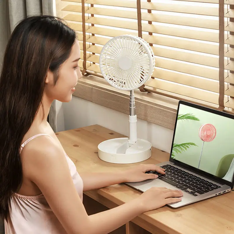 New style Foldable Standing Cooling Fan Portable Usb Handheld Stand Folding Pedestal Fan Convenient Table Fan