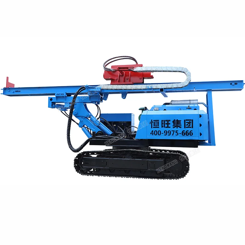 Portable hydraulic ground screw pile driver solar hammer pile driver in ghana