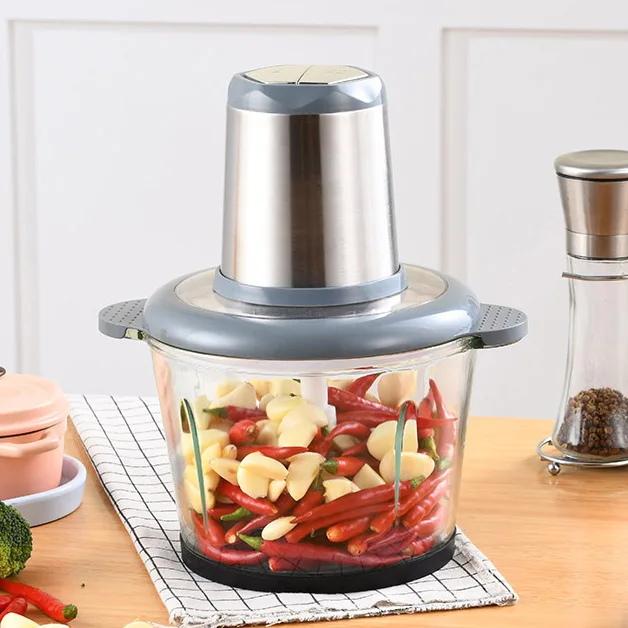 food processor and vegetable meat chopper slicers electric mini 2l 3l meat grinder machine for home kitchen commercial use